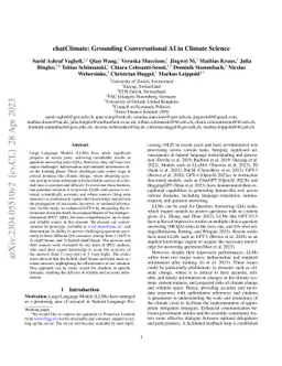 chatClimate: Grounding Conversational AI in Climate Science