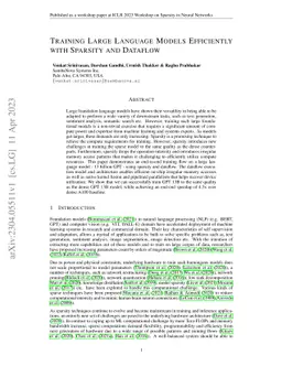 Training Large Language Models Efficiently with Sparsity and Dataflow