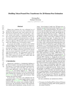 Distilling Token-Pruned Pose Transformer for 2D Human Pose Estimation