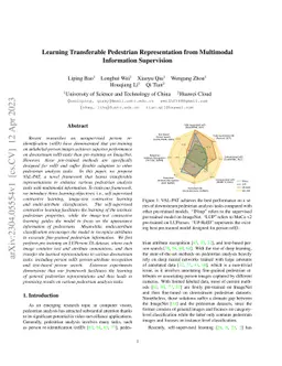 Learning Transferable Pedestrian Representation from Multimodal
  Information Supervision