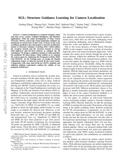 SGL: Structure Guidance Learning for Camera Localization