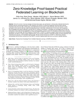 Zero-Knowledge Proof-based Practical Federated Learning on Blockchain