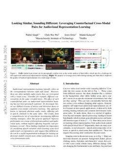 Looking Similar, Sounding Different: Leveraging Counterfactual
  Cross-Modal Pairs for Audiovisual Representation Learning