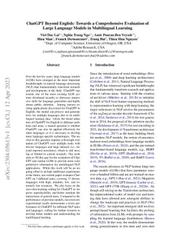 ChatGPT Beyond English: Towards a Comprehensive Evaluation of Large
  Language Models in Multilingual Learning