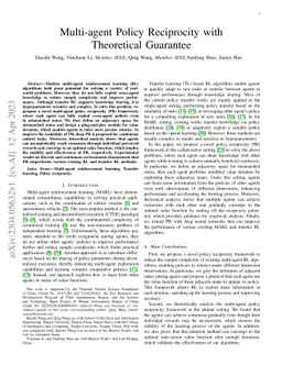 Multi-agent Policy Reciprocity with Theoretical Guarantee