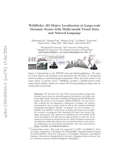 WildRefer: 3D Object Localization in Large-scale Dynamic Scenes with
  Multi-modal Visual Data and Natural Language