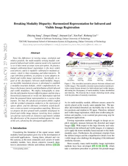 Breaking Modality Disparity: Harmonized Representation for Infrared and
  Visible Image Registration