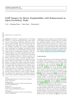 CLIP Surgery for Better Explainability with Enhancement in
  Open-Vocabulary Tasks