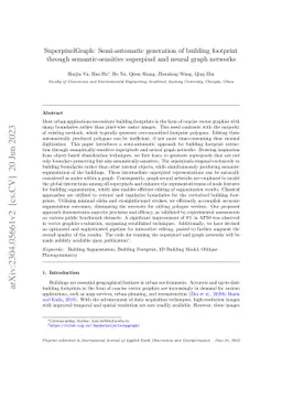 SuperpixelGraph: Semi-automatic generation of building footprint through
  semantic-sensitive superpixel and neural graph networks