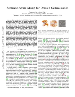Semantic-Aware Mixup for Domain Generalization