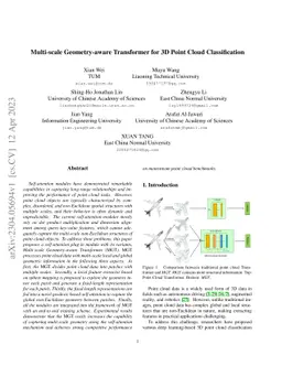 Multi-scale Geometry-aware Transformer for 3D Point Cloud Classification