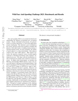 Wild Face Anti-Spoofing Challenge 2023: Benchmark and Results