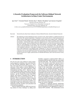 A Security Evaluation Framework for Software-Defined Network
  Architectures in Data Center Environments