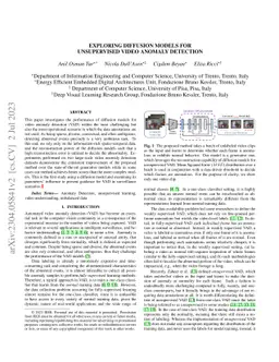 Exploring Diffusion Models for Unsupervised Video Anomaly Detection