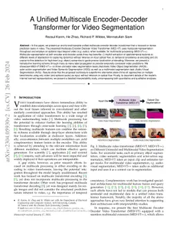 A Unified Multiscale Encoder-Decoder Transformer for Video Segmentation