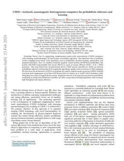 CMOS + stochastic nanomagnets: heterogeneous computers for probabilistic
  inference and learning
