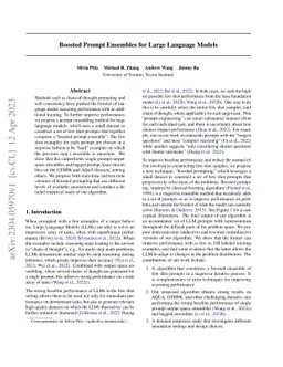 Boosted Prompt Ensembles for Large Language Models
