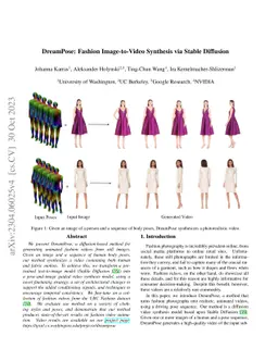 DreamPose: Fashion Image-to-Video Synthesis via Stable Diffusion