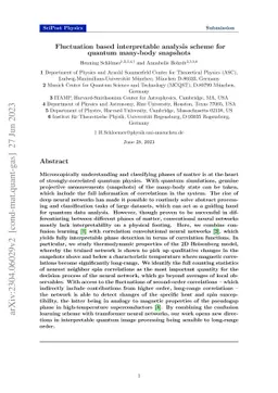 Fluctuation based interpretable analysis scheme for quantum many-body
  snapshots