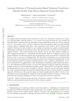 Learning solution of nonlinear constitutive material models using
  physics-informed neural networks: COMM-PINN