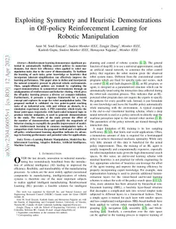 Sample-Efficient Reinforcement Learning with Symmetry-Guided Demonstrations for Robotic Manipulation