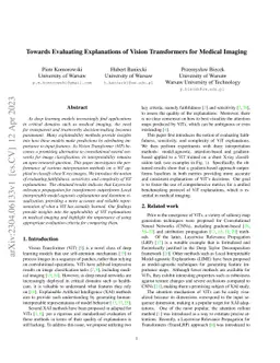 Towards Evaluating Explanations of Vision Transformers for Medical
  Imaging