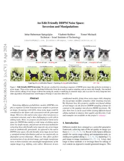 An Edit Friendly DDPM Noise Space: Inversion and Manipulations