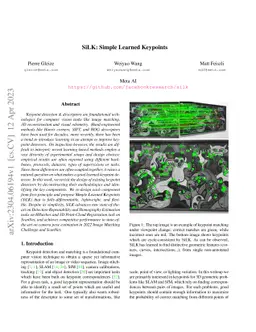 SiLK -- Simple Learned Keypoints