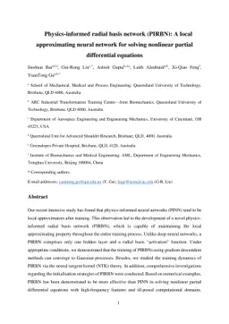 Physics-informed radial basis network (PIRBN): A local approximating
  neural network for solving nonlinear PDEs