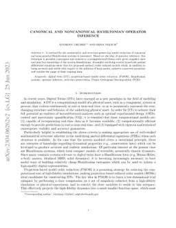 Canonical and Noncanonical Hamiltonian Operator Inference