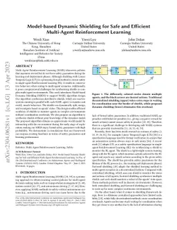 Model-based Dynamic Shielding for Safe and Efficient Multi-Agent
  Reinforcement Learning