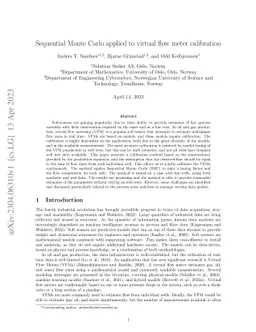 Sequential Monte Carlo applied to virtual flow meter calibration