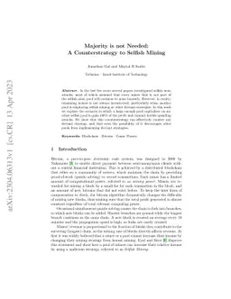 Majority is not Needed: A Counterstrategy to Selfish Mining