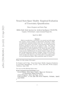 Neural State-Space Models: Empirical Evaluation of Uncertainty
  Quantification