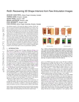 RoSI: Recovering 3D Shape Interiors from Few Articulation Images