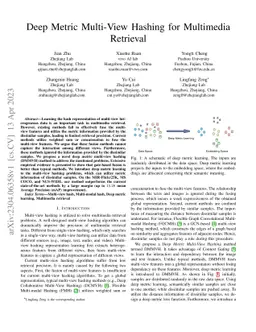 Deep Metric Multi-View Hashing for Multimedia Retrieval