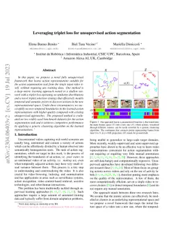 Leveraging triplet loss for unsupervised action segmentation