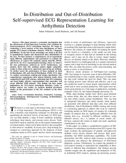 In-Distribution and Out-of-Distribution Self-supervised ECG
  Representation Learning for Arrhythmia Detection