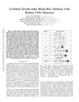 Certified Zeroth-order Black-Box Defense with Robust UNet Denoiser