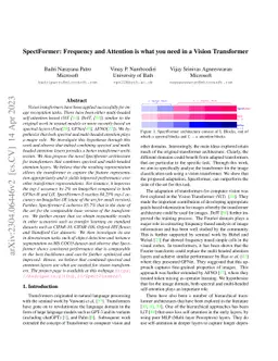 SpectFormer: Frequency and Attention is what you need in a Vision
  Transformer