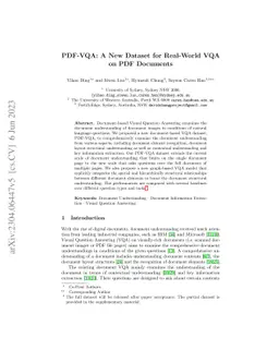 PDFVQA: A New Dataset for Real-World VQA on PDF Documents