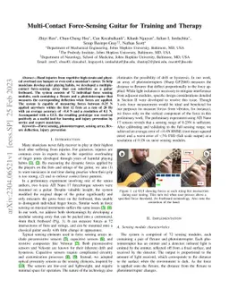 Multi-Contact Force-Sensing Guitar for Training and Therapy