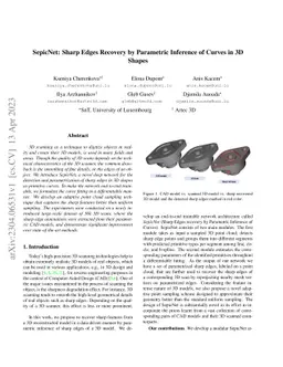 SepicNet: Sharp Edges Recovery by Parametric Inference of Curves in 3D
  Shapes