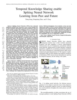 Temporal Knowledge Sharing enable Spiking Neural Network Learning from
  Past and Future