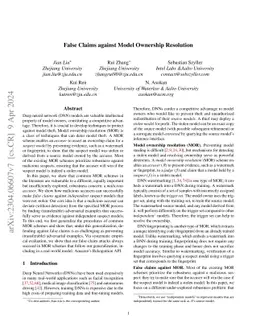 False Claims against Model Ownership Resolution