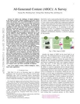 AI-Generated Content (AIGC): A Survey