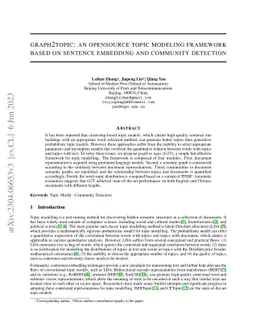 Graph2topic: an opensource topic modeling framework based on sentence
  embedding and community detection