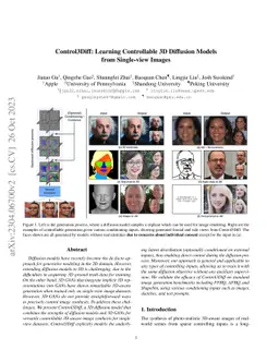 Control3Diff: Learning Controllable 3D Diffusion Models from Single-view
  Images