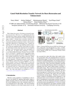 Gated Multi-Resolution Transfer Network for Burst Restoration and
  Enhancement