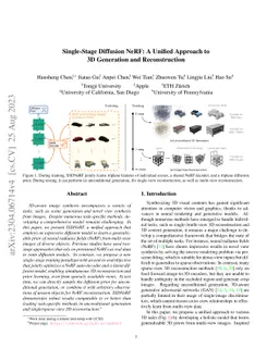 Single-Stage Diffusion NeRF: A Unified Approach to 3D Generation and
  Reconstruction